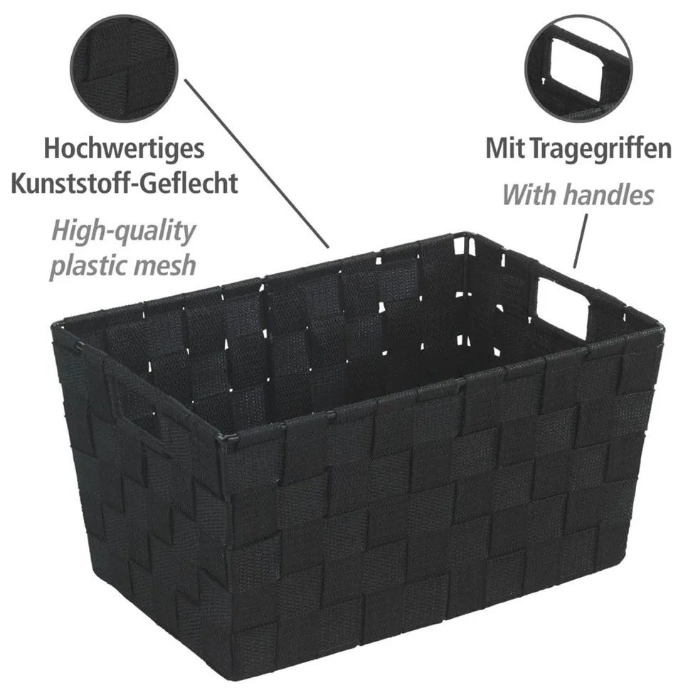 Cestino nero , 20 x 30 cm Adria - Wenko