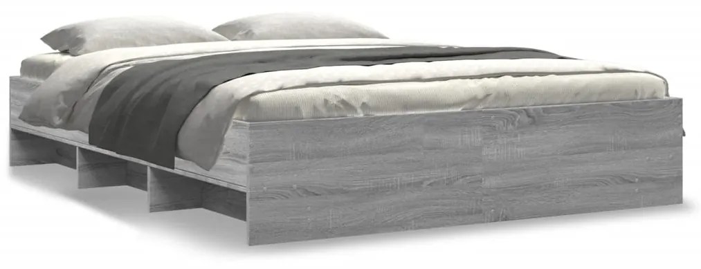 Giroletto Senza Materasso Grigio Sonoma 160x200 Cm Truciolato /