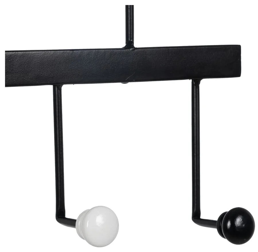 Appendiabiti da parete in metallo nero - Ixia