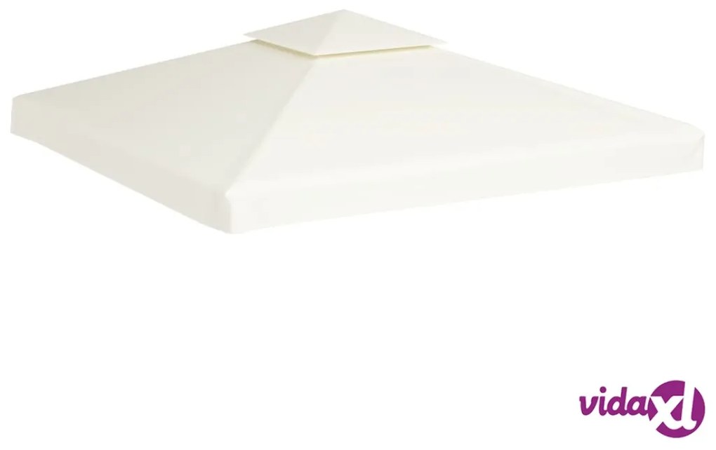vidaXL Telo di Ricambio per Gazebo 310g/m² Bianco Crema 3x3m