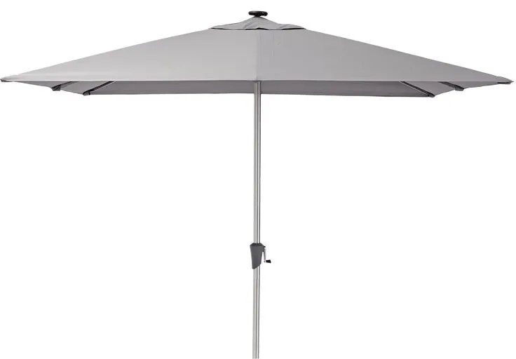 Ombrellone a palo centrale grigio Sonora NATERIAL con telo quadrato grigio L 285 x P 285 x H 271 cm