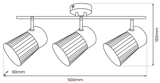 Faretto BEST 3xE14/40W/230V nero
