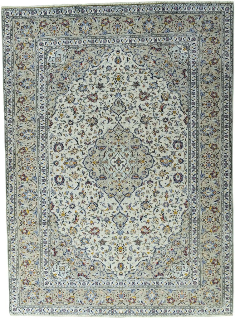 Kashan Tappeto persiano 340 x 250 Beige (Iran) Annodato A Mano