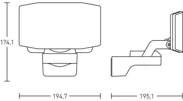 Steinel 090029 - Riflettore LED LED/13,6W/230V 3000K IP54 antracite