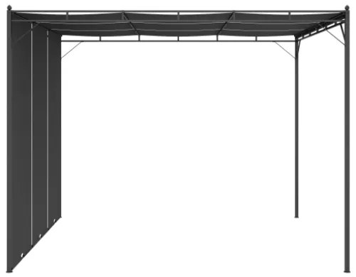 Gazebo da Giardino con Tenda Laterale 3x3x2,25 m Antracite