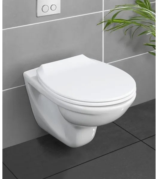WENKO 21901100-WC Sedile per WC KOS 44x37 cm bianco/argento
