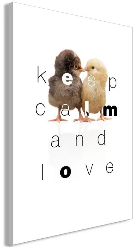 Quadro Keep Calm and Love (1 Part) Vertical