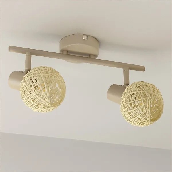Faretto DEX 2xE14/10W/230V beige/crema