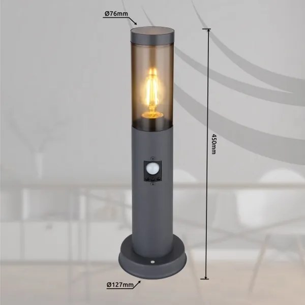 Globo 3158SAS - Lampada da esterno con sensore BOSTON 1xE27/15W/230V 45 cm IP44