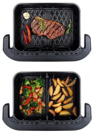 TESLA Electronics AirCook - Friggitrice ad aria digitale duale 10 l 2400W/230V