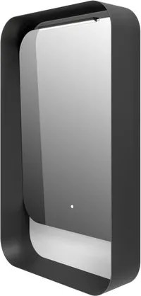 Specchio con illuminazione integrata bagno rettangolare DIVA ELMA L 60 x H 80 x P 12 cm nero