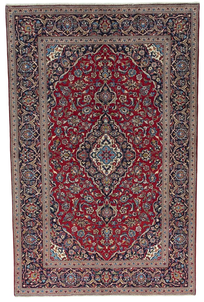 Kashan Tappeto persiano 200x300 Rosso (Iran) Annodato A Mano