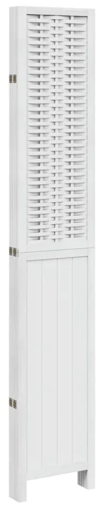 Divisorio ambienti 5pannelli bianco legno massello di paulownia