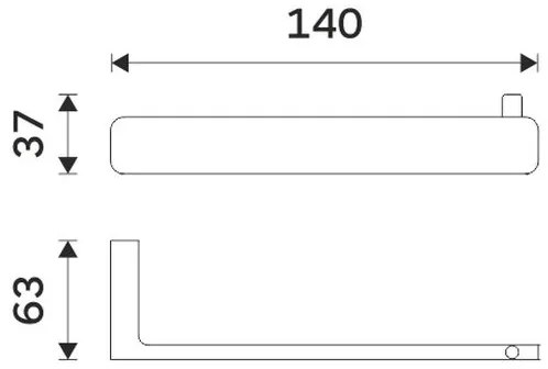 NIMCO MAC 29055-90 - Portarotolo MAYA nero opaco