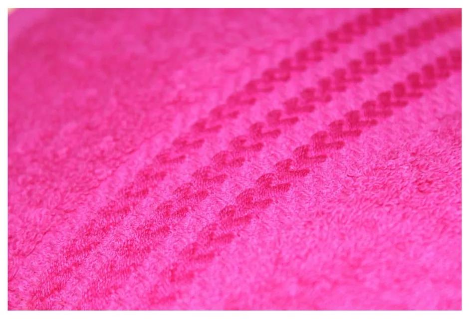 Set di 4 asciugamani da bagno rosa Rose, 70 x 140 cm Rainbow - Foutastic