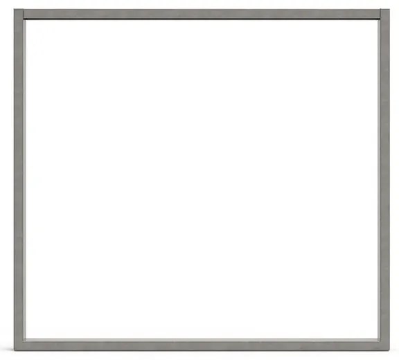 Gamba per mobili STEELMI Tube in acciaio argentato lucido L 78 x P 8 x H 71 cm