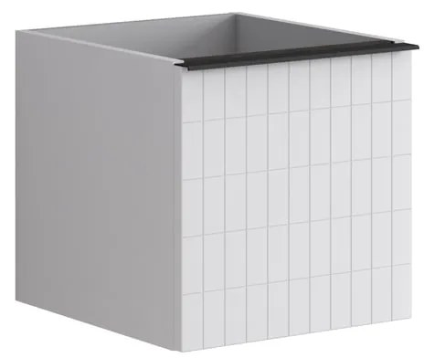 Struttura semi colonna da bagno Pixel 1 cassetto laccato opaco bianco L 40 x H 40 x P 45.5 cm