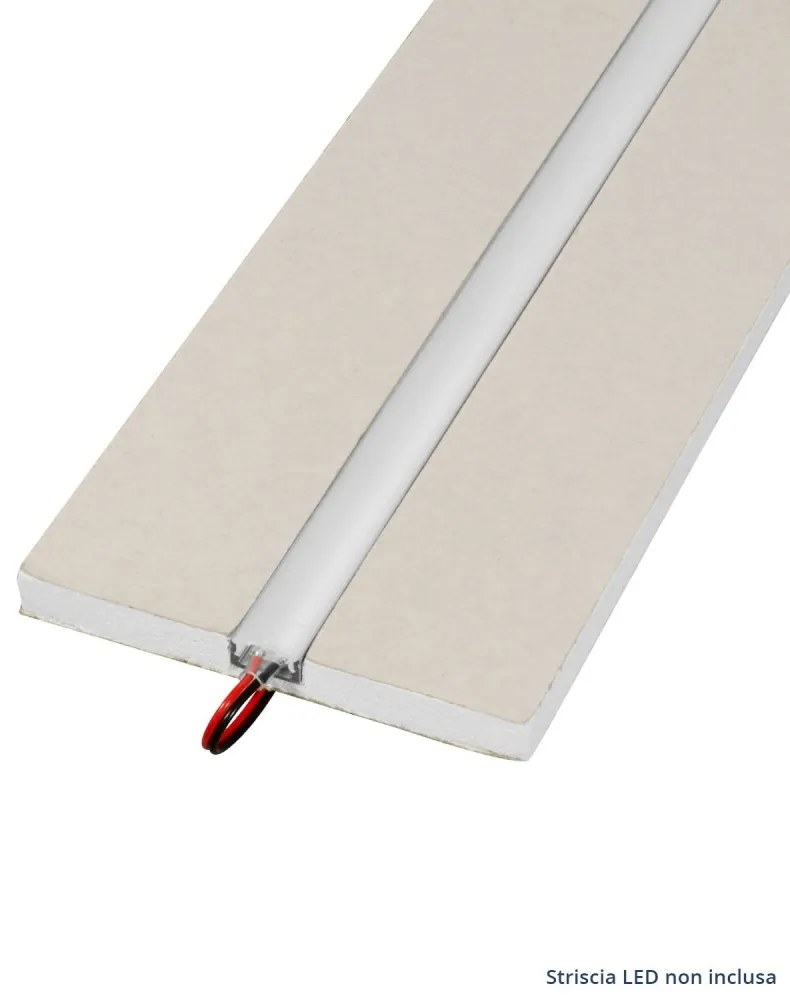 Cartongesso con Profilo in alluminio Integrato - Taglio di Luce LED Selezionare la lunghezza 2 Metri