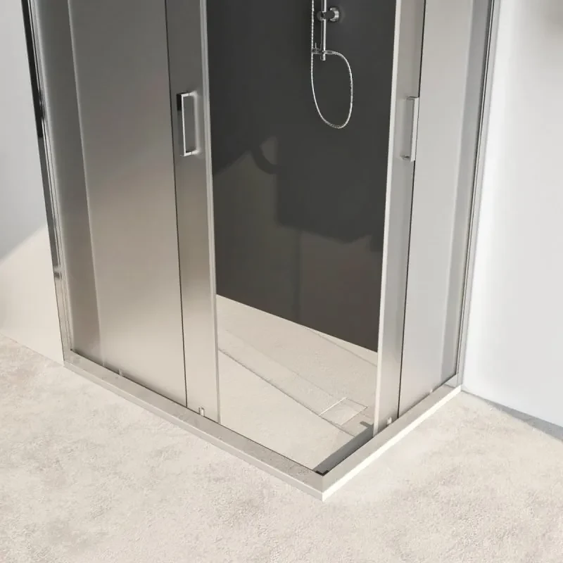 Box doccia nero 70x100 vetro satinato | Kamalu
