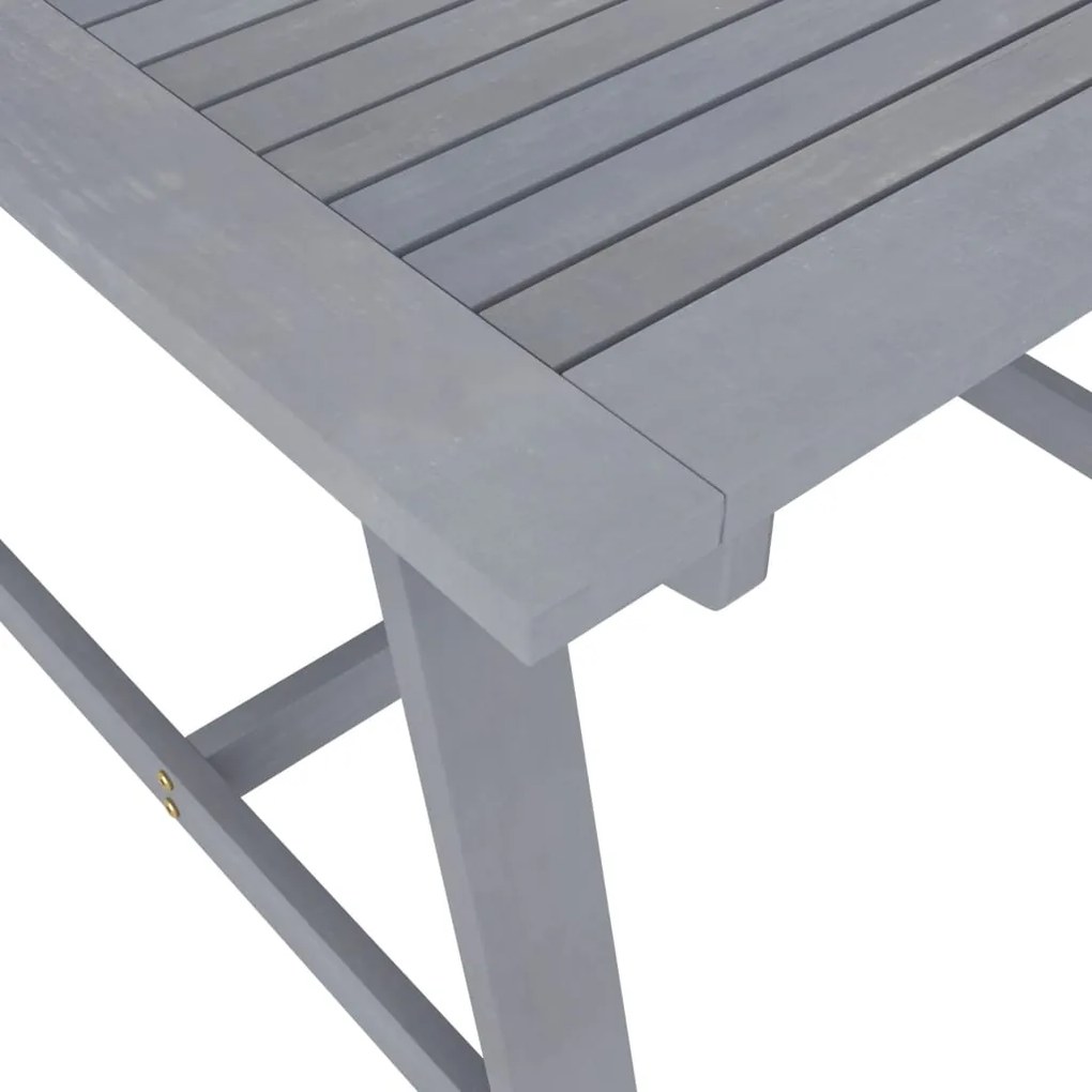 Set da Pranzo da Giardino 3 pz Legno Massello di Acacia Grigio