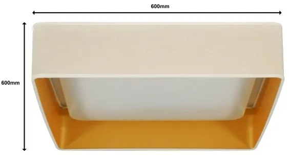 Brilagi-LED Plafoniera dimmerabile VELVET SQUARE LED/36W/230V Wi-Fi Tuya + telecomando colore crema