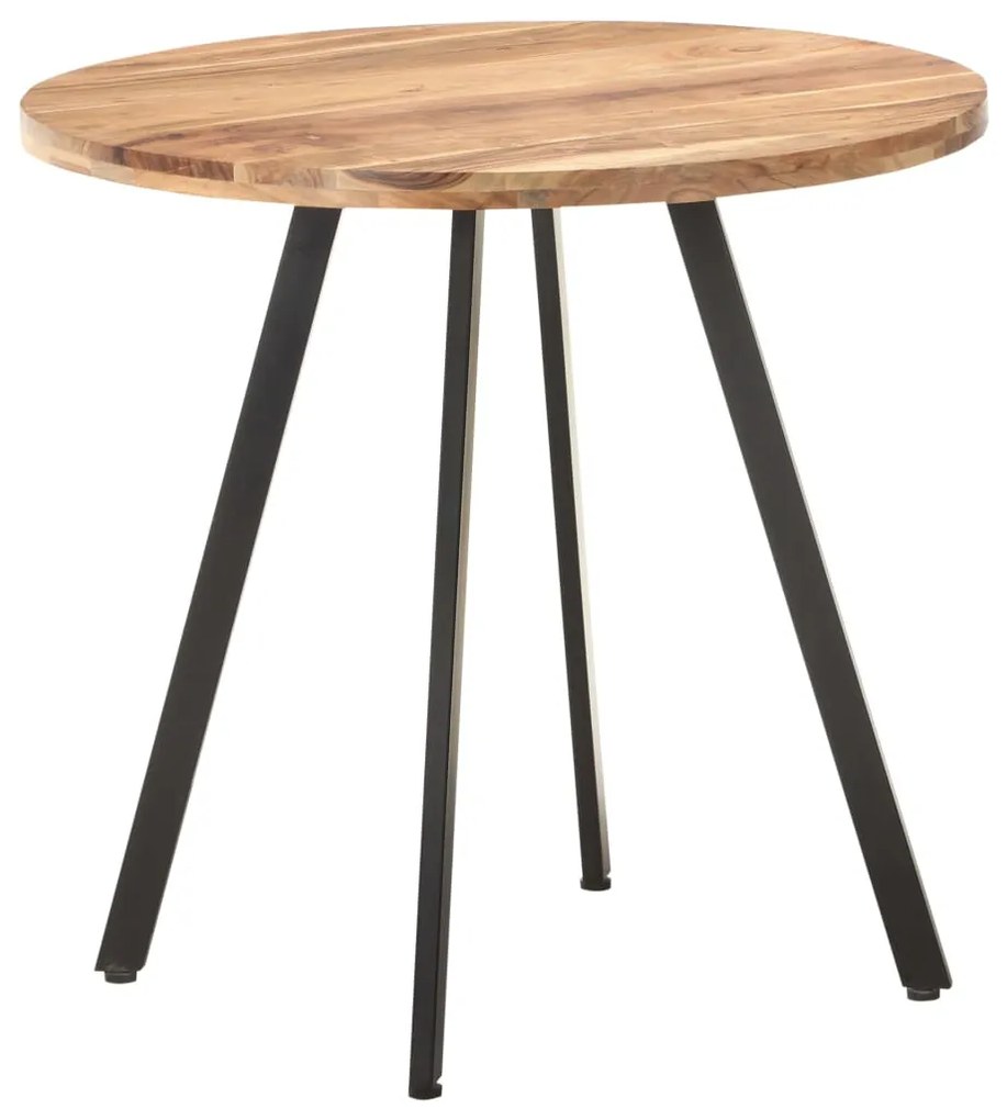 Tavolo Da Pranzo 80 Cm İn Legno Massello Di Acacia /