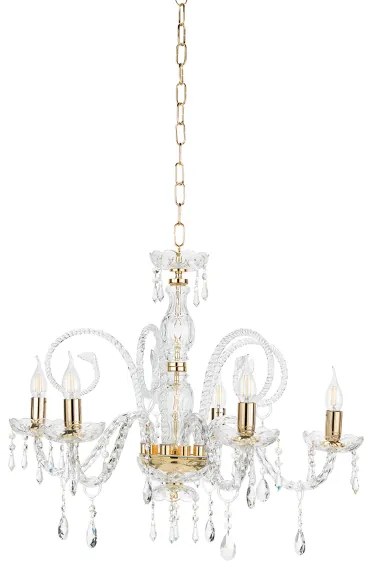 Lampadario a sospensione in cristallo D72 cm MARIATERESA intrecciato 5 luci