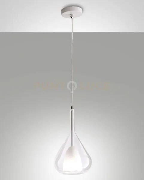 Lila sospensione 1 luce trasparente attacco e27 d.20cm