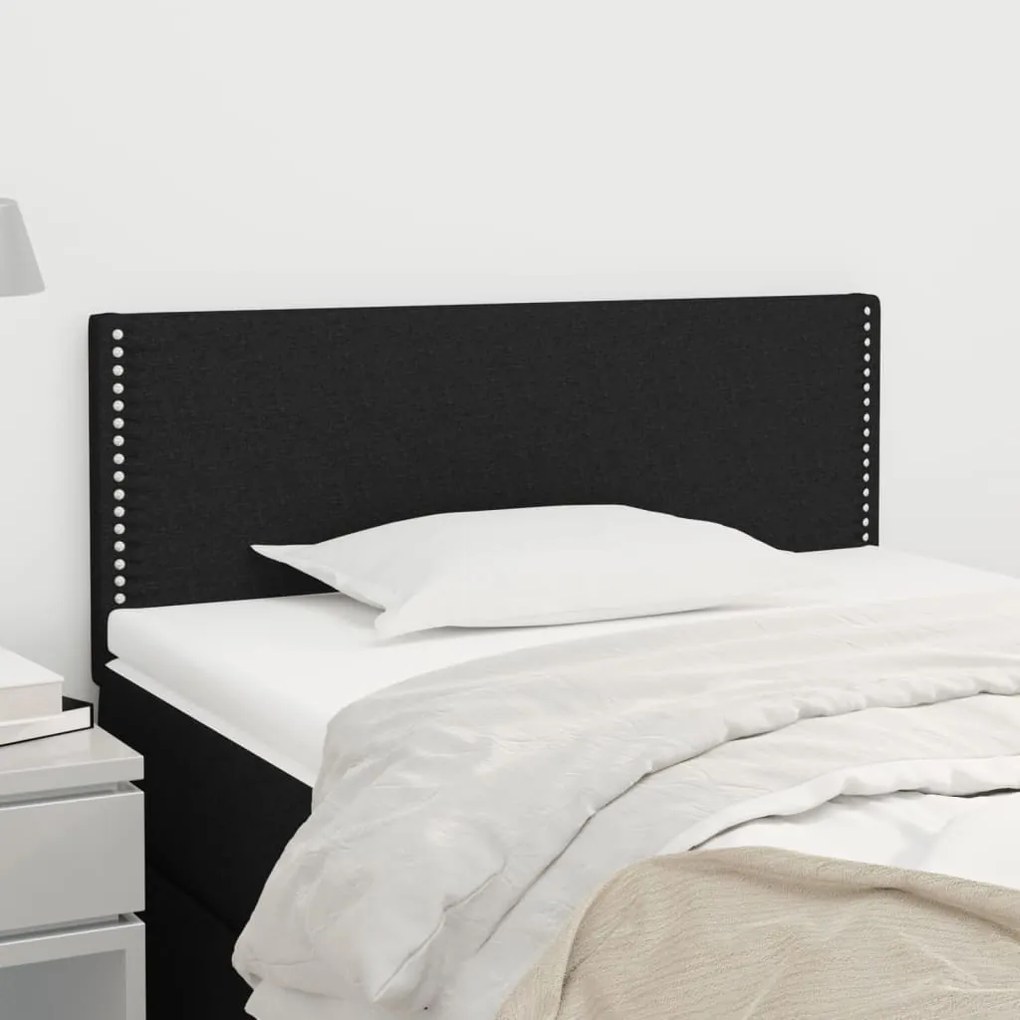 Testiera Nera 90x5x78/88 Cm İn Tessuto /