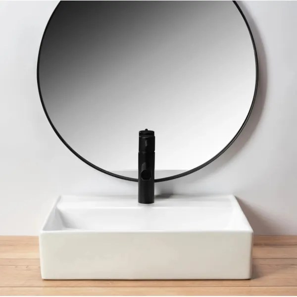 REA-U5000 - Lavabo da appoggio VALERIA 35,5x50,5 cm ceramica/bianco lucido