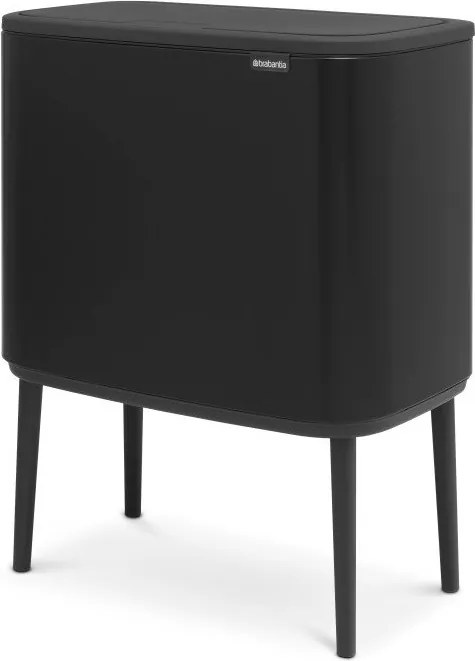 Cestino per la spazzatura in acciaio in nero opaco per raccolta differenziata/touch 33 l Bo Touch Bin – Brabantia