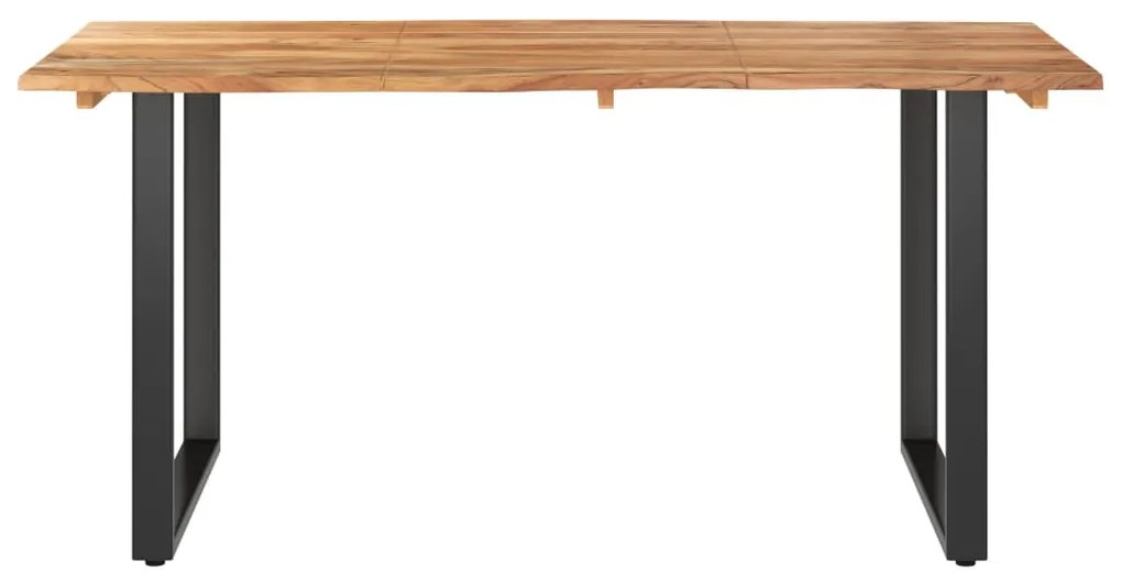 Tavolo da pranzo 154x80x76 cm in legno massello di acacia