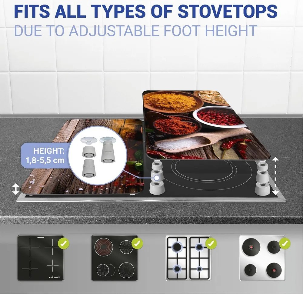 Set di 2 cappe da cucina in vetro con, 52 x 30 cm Spice - Wenko