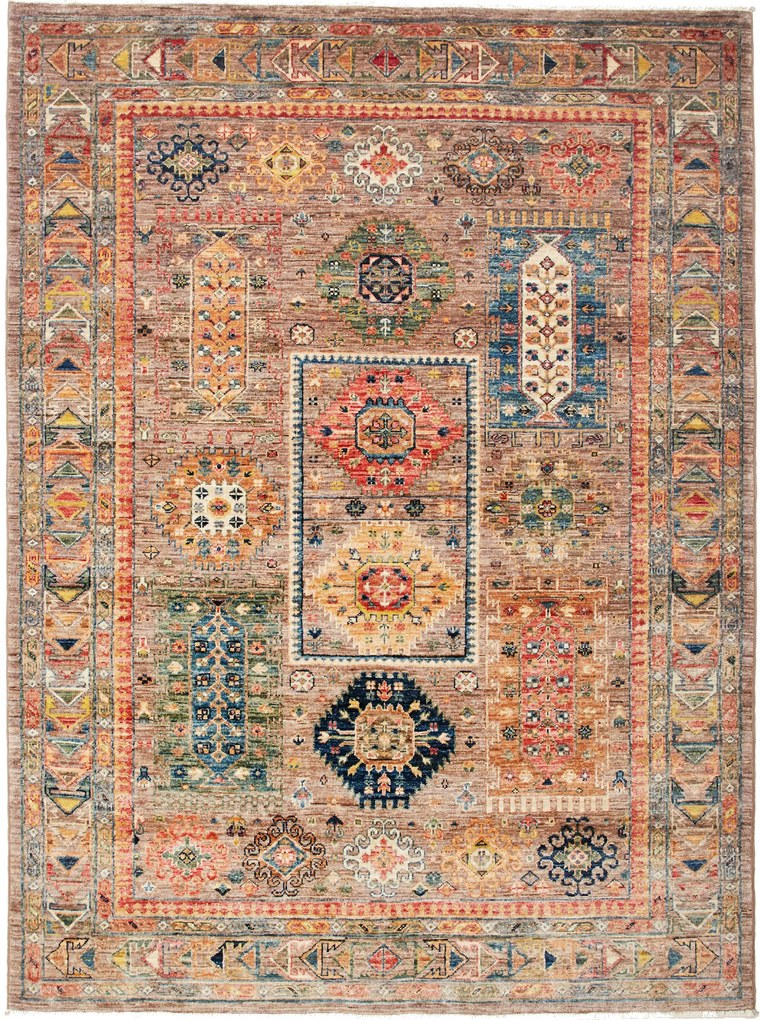 Samarkand Tappeto 200x150 Grigio (Pakistan) Annodato A Mano