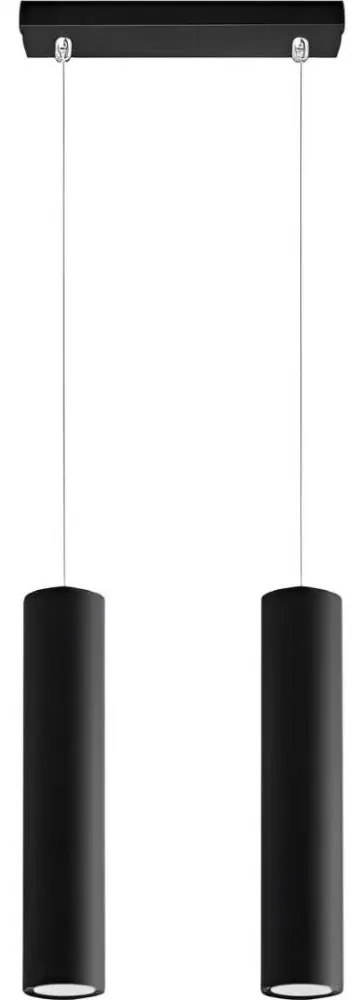 Lampadario a sospensione con filo KARADON 2xGU10/30W/230V nero