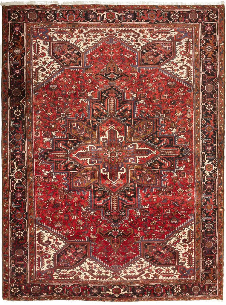 Heriz Tappeto persiano 330x250 Rosso (Iran) Annodato A Mano