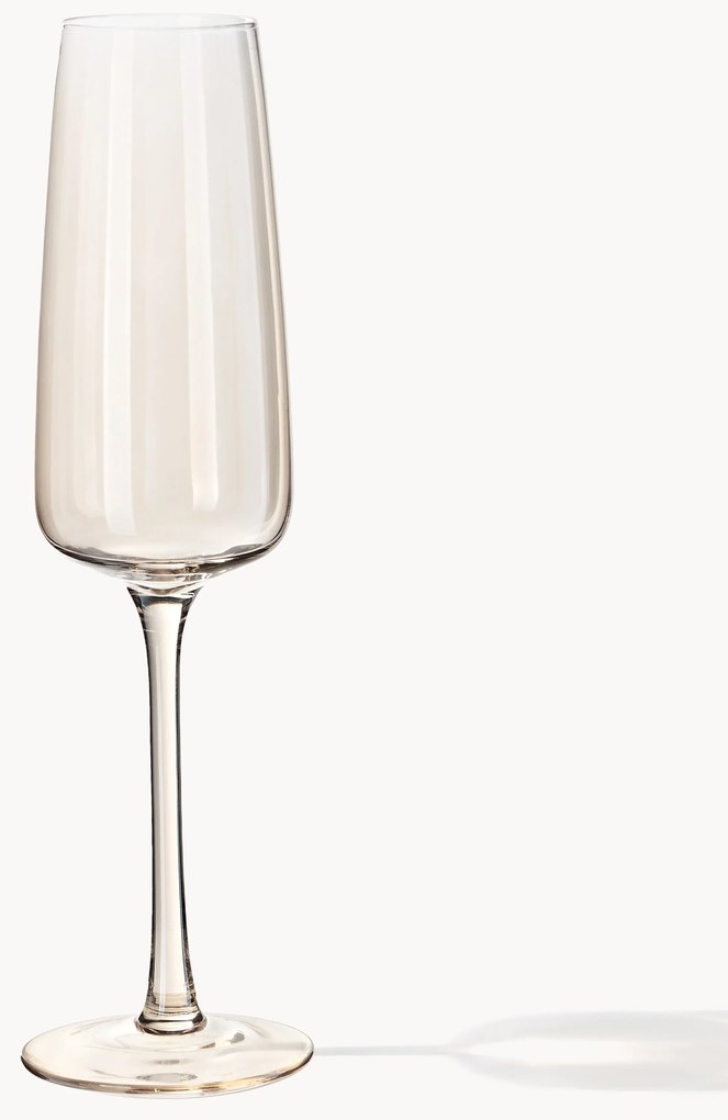 Set di 4 flute da champagne in vetro soffiato Ellery