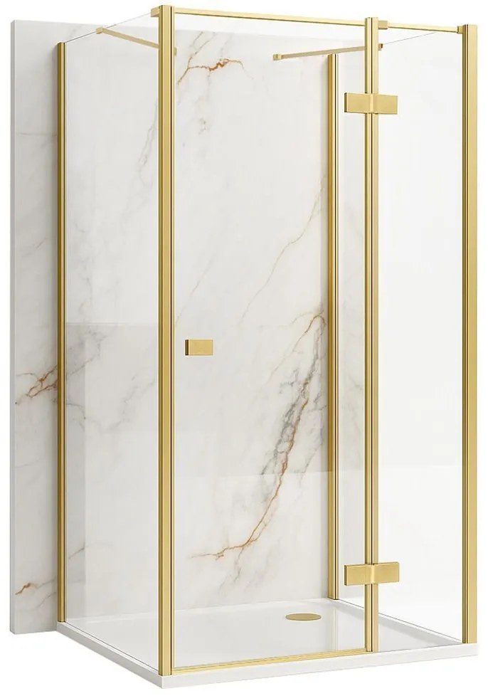 Cabina doccia Rea Atlas 100x90 Brush Gold
