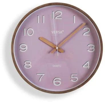 Orologio da Parete Versa Rosa Plastica Quarzo 4,3 x 30 x 30 cm