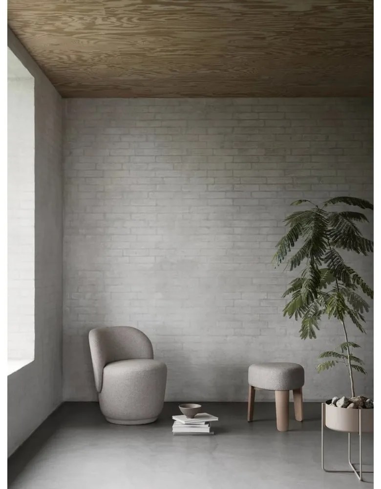 Sgabello beige/naturale Kuon - Blomus