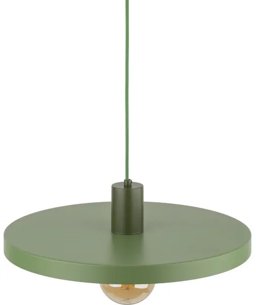 Lampadario a sospensione con filo SILA 1xE27/15W/230V diametro 40 cm verde