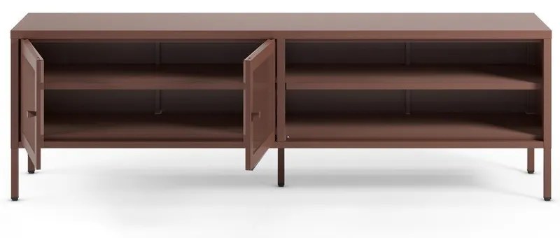 Mobile TV burgundy in metallo 160x50x35 cm Fayna – Marckeric