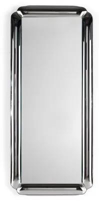 Specchio rettangolare con cornice in cristallo fuso ODESSA Argento