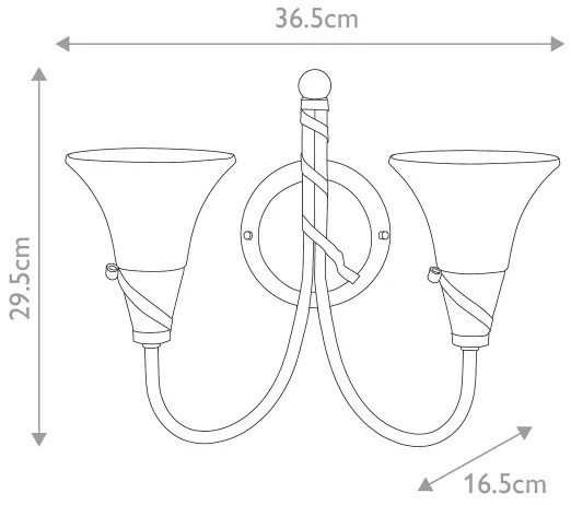 Elstead EM2-COPPER - Applique EMILY 2xE14/40W/230V