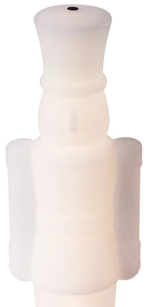 Lampada da tavolo natalizia bianca con LED dimmerabile e ricaricabile RGBW-IC - Schiaccianoci