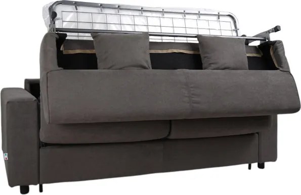 Divano 3 posti letto tessuto Grigio sfoderabile con materasso - ROLEN