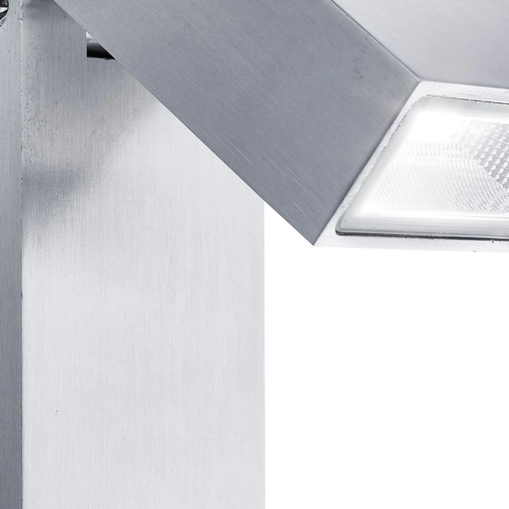 Applique Moderna Metro Alluminio Cromo Vetro Led 10W 4000K