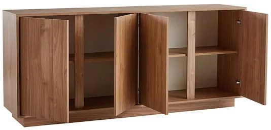 Credenza scandinava 4 ante finitura rovere L180 cm COMO