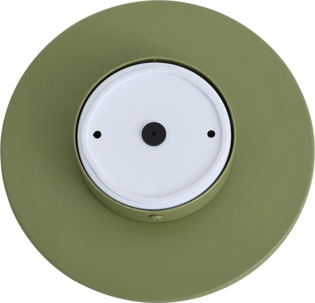 Lampada da parete retrò verde con sfera opale rotonda 20cm IP44 - Lila