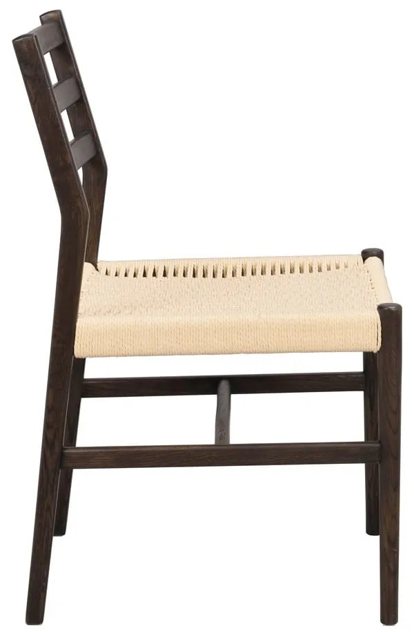 Sedie da pranzo in marrone scuro-naturale in set di 2 pezzi Harlan - Rowico